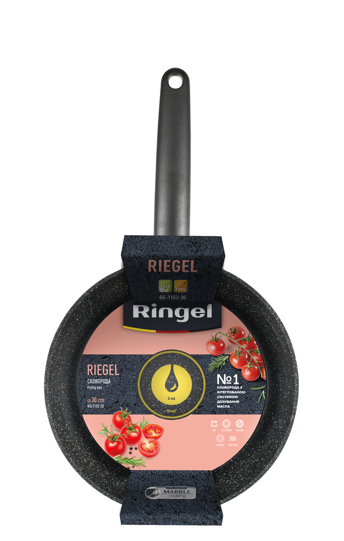 Сковорода Ringel Riegel 30 см RG-1153-30 7136802 фото