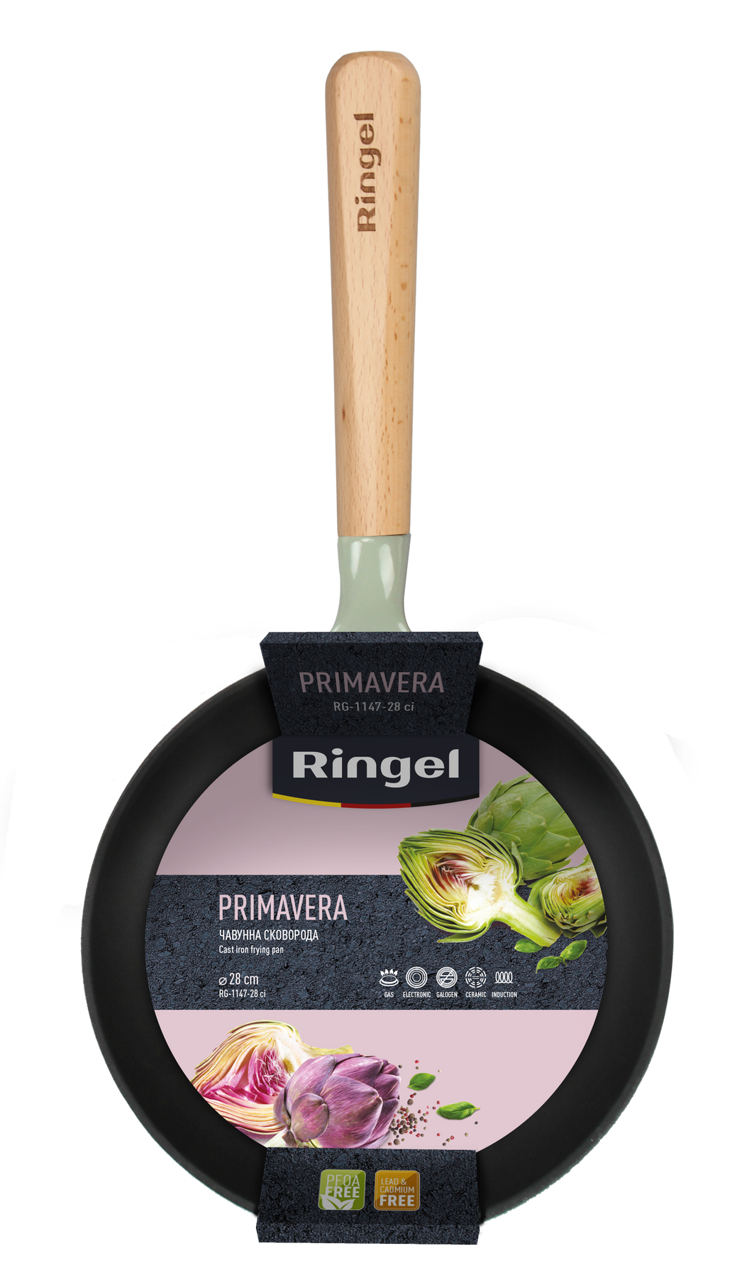 Сковорода чавунна Ringel Primavera 28 см RG-1147-28 ci 7135985 фото