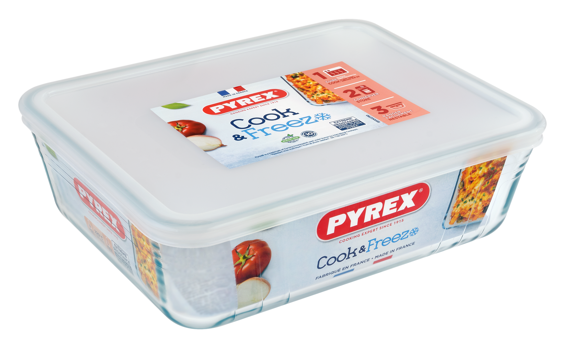 Форма з кришкою Pyrex Cook&Freez, 24х19х8 см 243P000/7946 7092353 фото