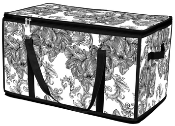 Кошик Idea Home DB-28 Anthracite Flowers 60x30x30 см DB-28 прям. з/кр з/блиск Anthrac 7058560 фото