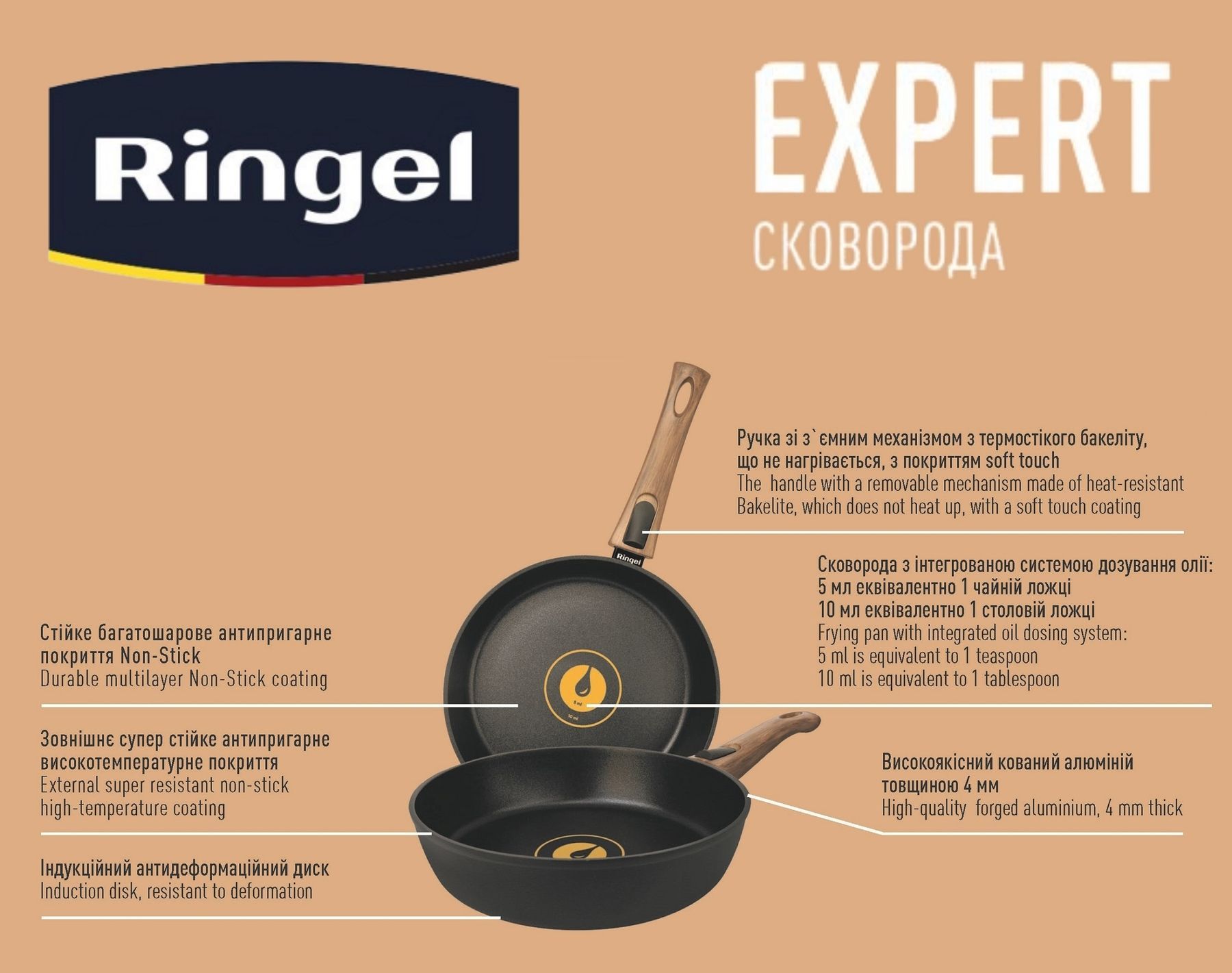 Сковорода RINGEL Expert 28 см RG-1144-28 6806800 фото