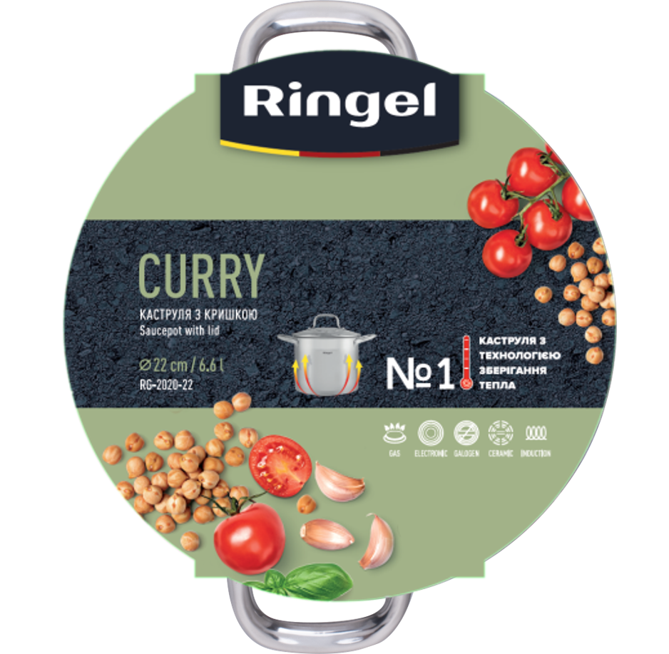 Каструля Ringel Curry (6.6 л) 22 см RG-2020-22* 6990946 фото