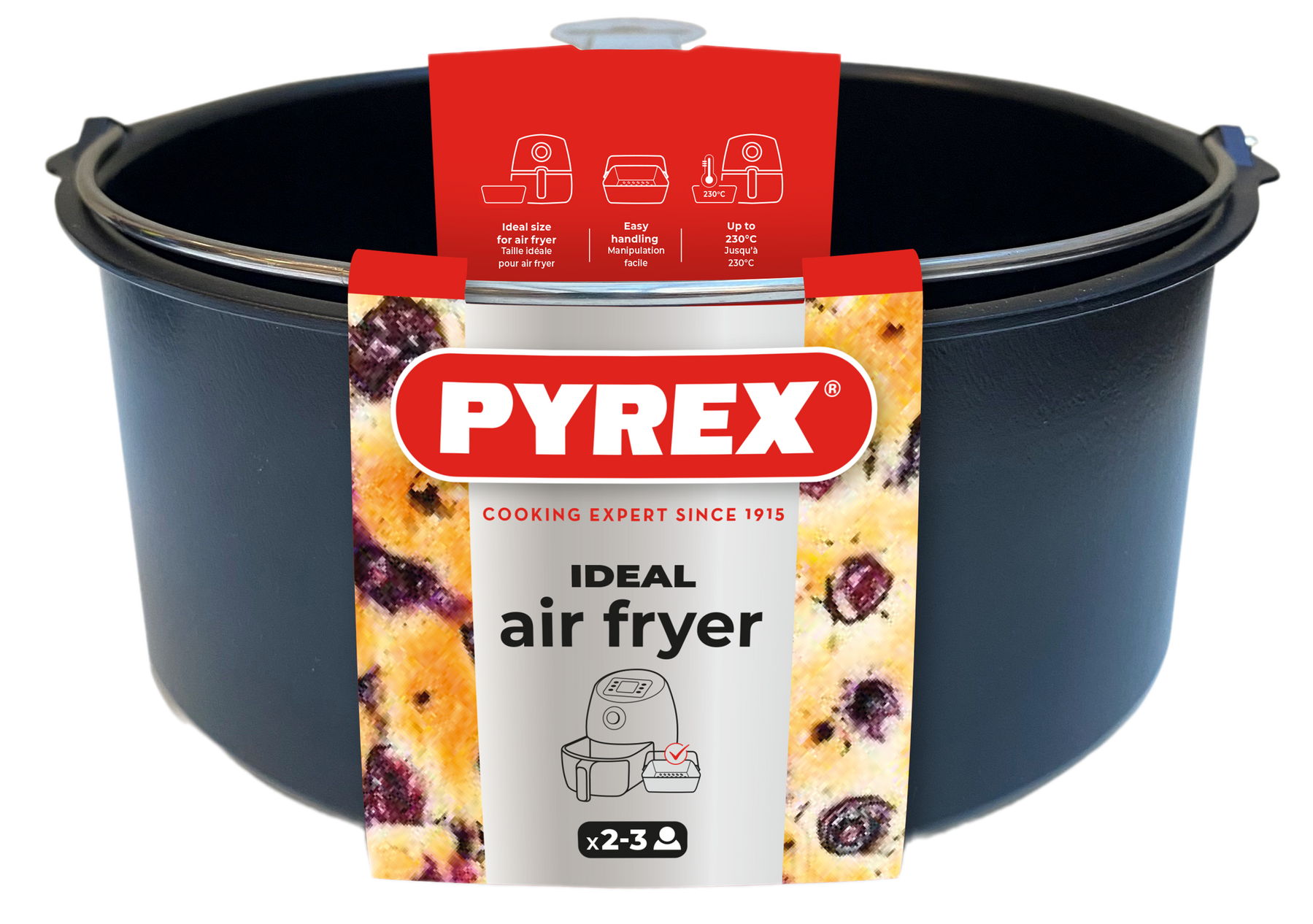 Форма для запікання Pyrex AirFryer, 20x19x7.5 см (1.6 л) AF20DR6/8046 7263054 фото