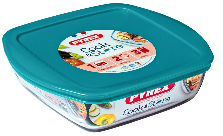 Форма з кришкою Pyrex Cook&Store, 25х22х7 см 212P000/7645 7092359 фото