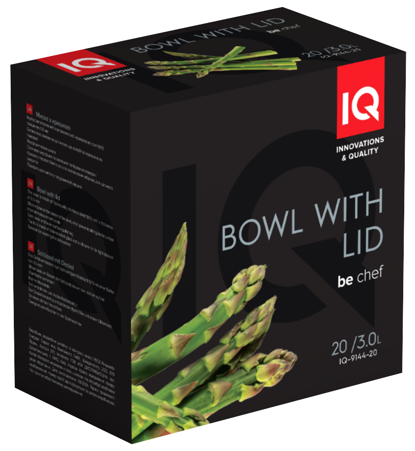 Миска з кришкою IQ Be Chef (5 л) 24 см IQ-9144-24 6998867 фото
