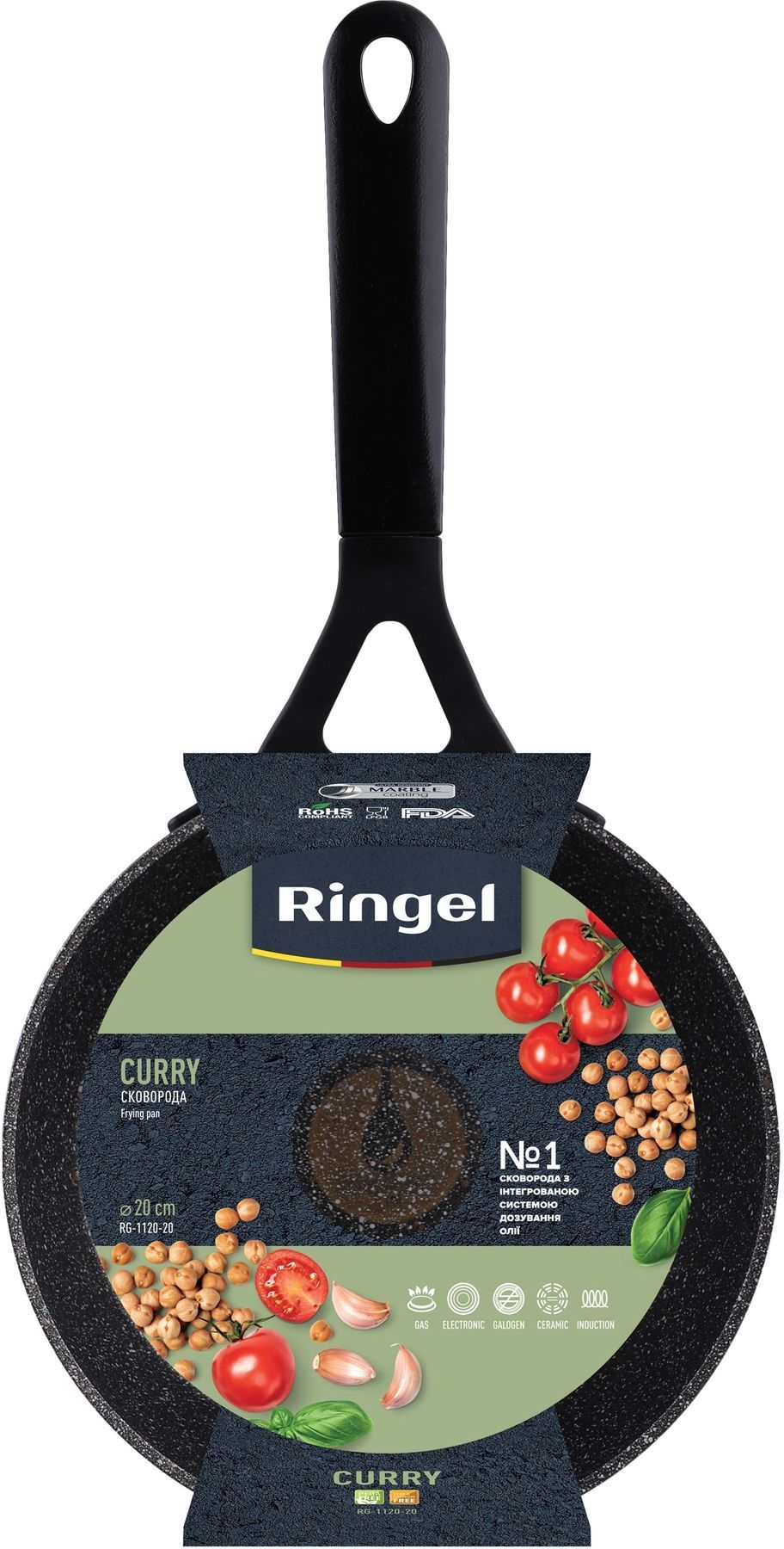 Сковорода RINGEL Curry 20 см RG-1120-20 6815347 фото