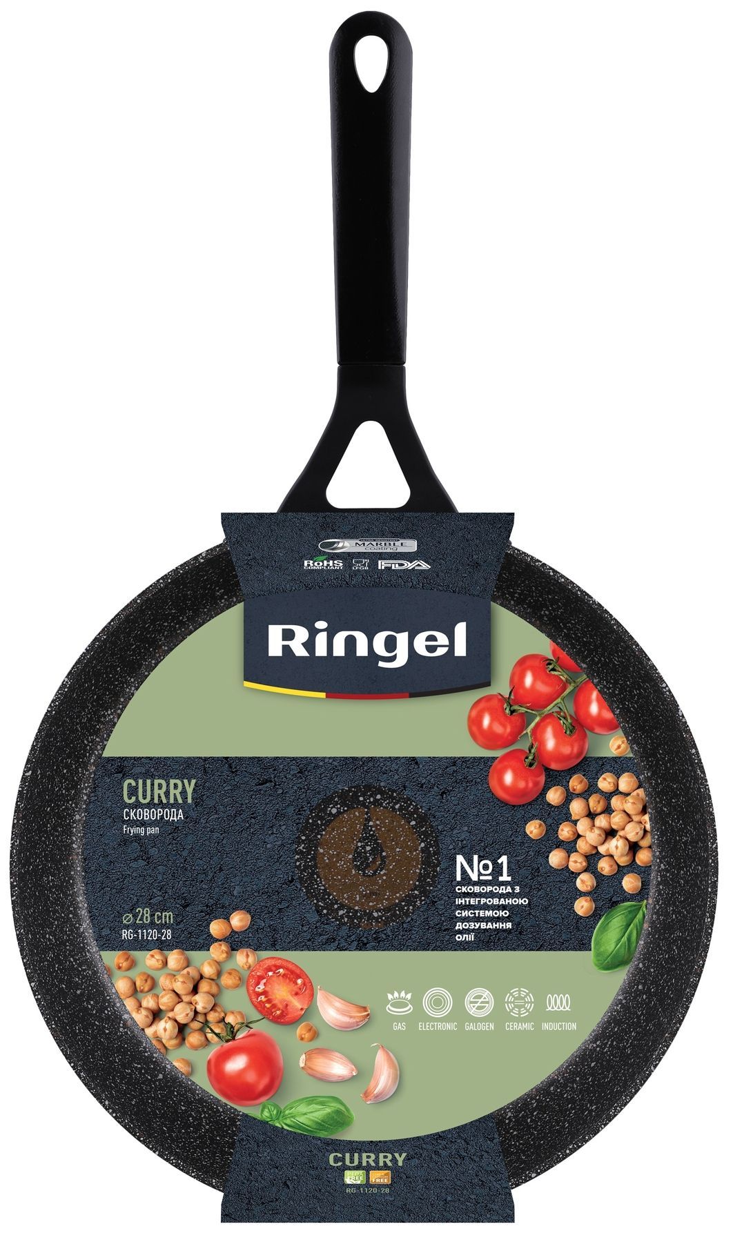 Сковорода RINGEL Curry 28 см RG-1120-28 6815349 фото