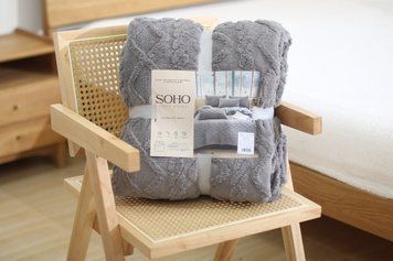 Набір текстилю Soho Ковдра 200х220 см + 2 наволочки 50х70 см Romance Gray Set carpet+ pillow Gray 7120194 фото