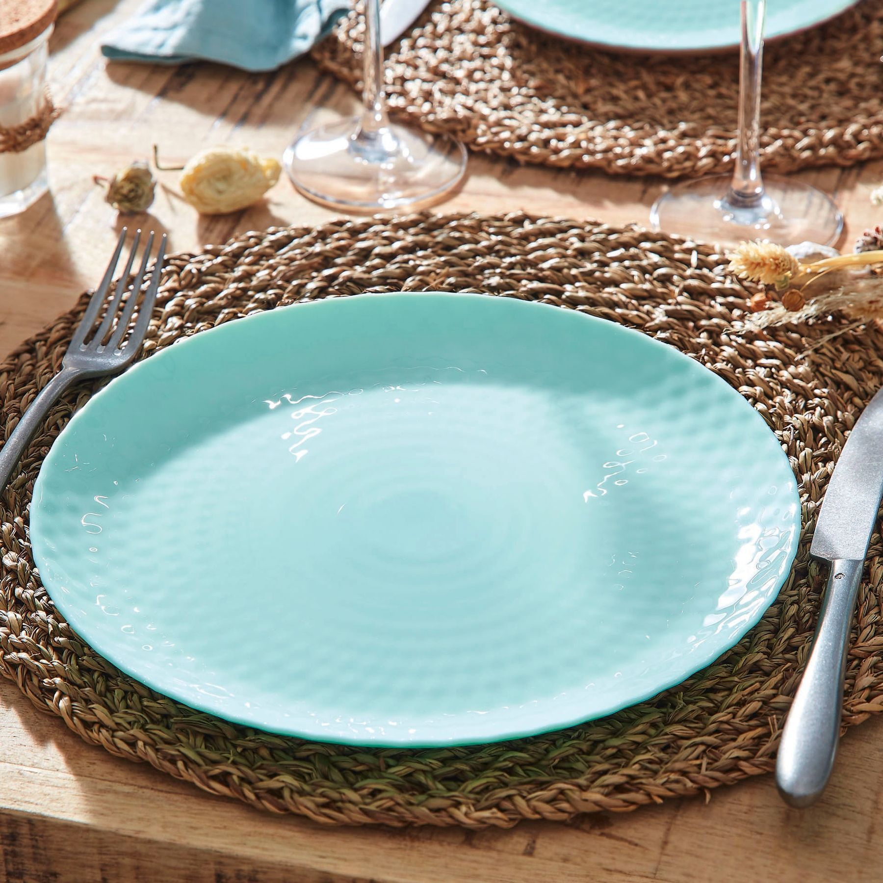 Тарілка обідня Luminarc Pampille Light Turquoise 25 см Q4649 6711260 фото