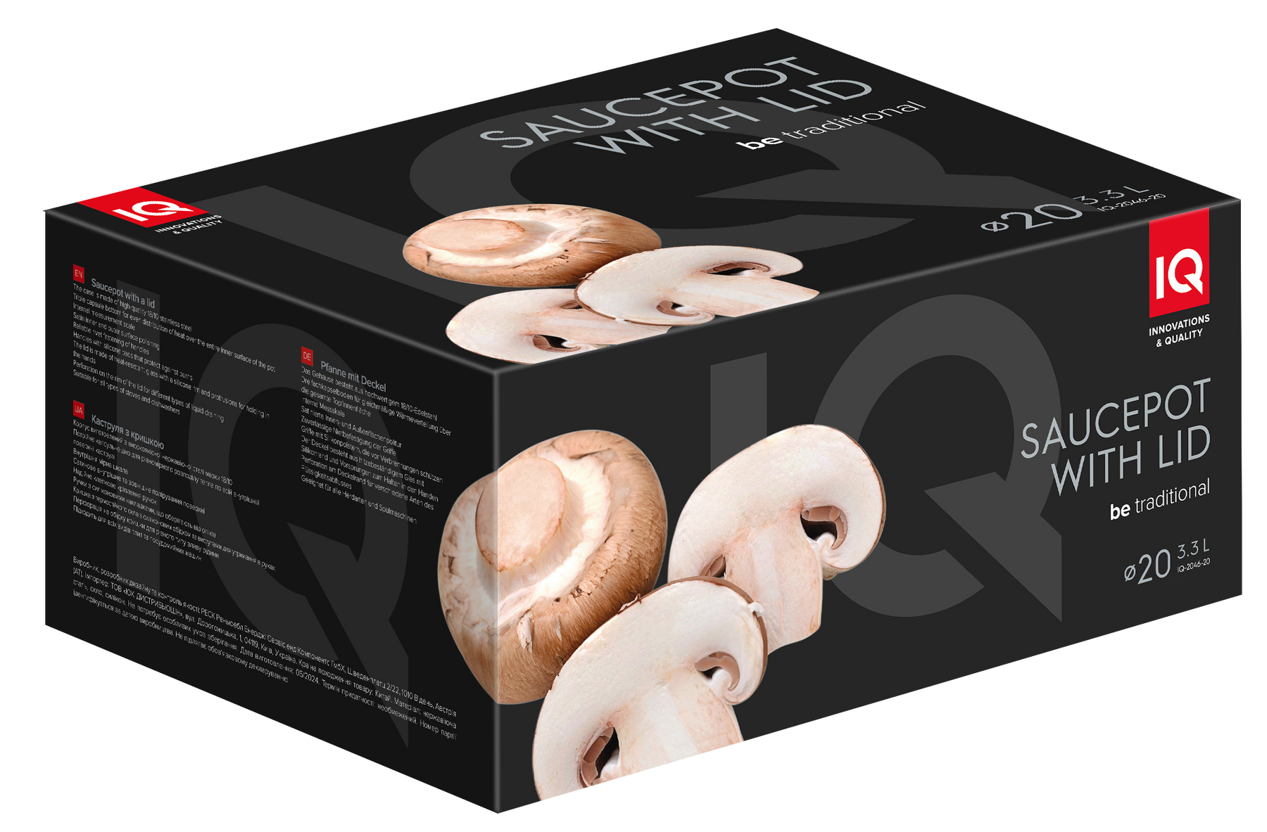 Каструля IQ Be Traditional (3.3 л) 20 см IQ-2046-20 6977603 фото