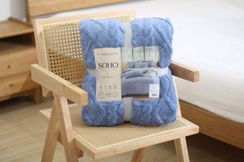 Набір текстилю Soho Ковдра 200х220 см + 2 наволочки 50х70 см Romance Blue Set carpet+ pillow Blue 7120197 фото
