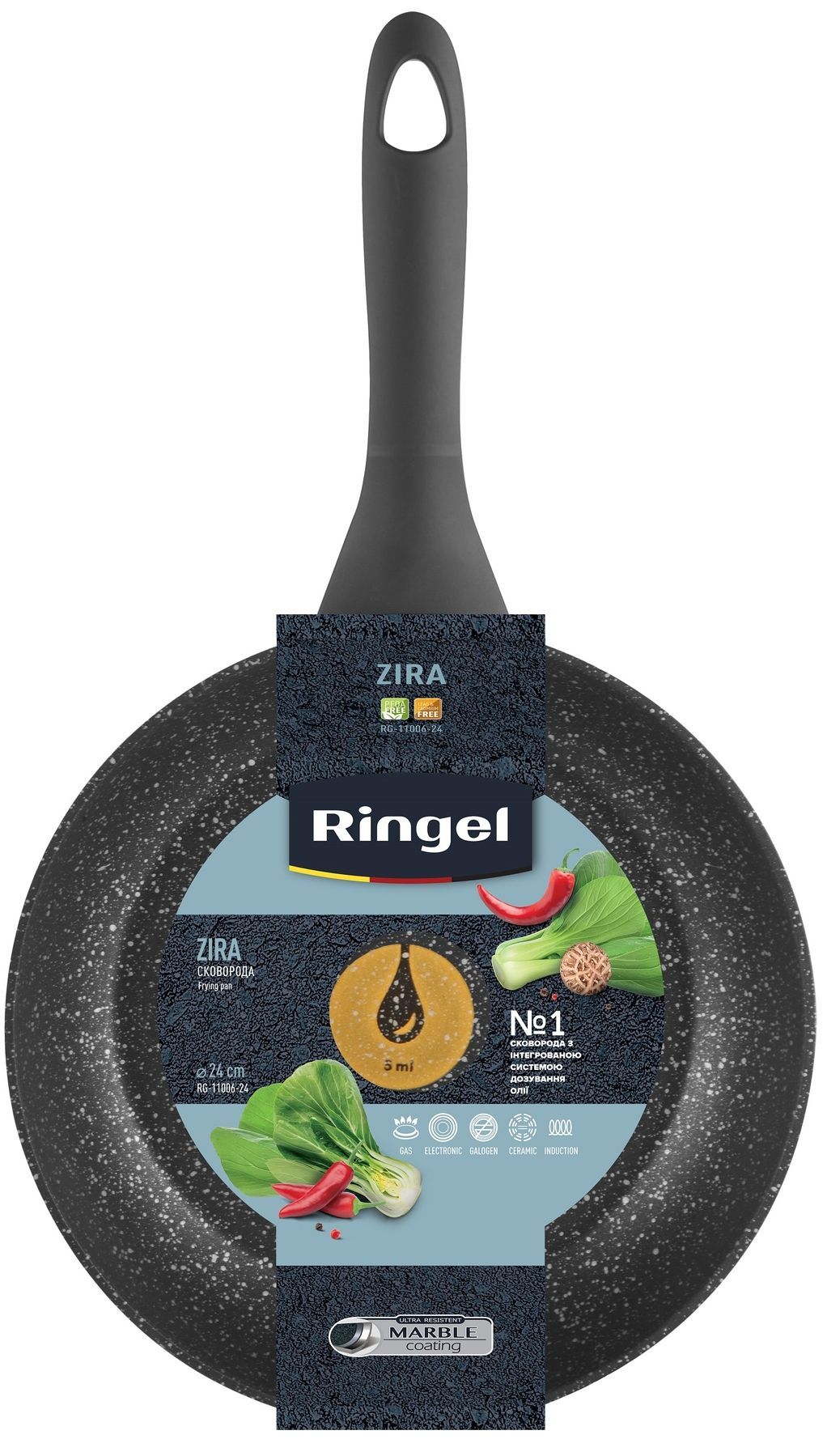 Сковорода RINGEL Zira 24 см RG-11006-24 6865308 фото
