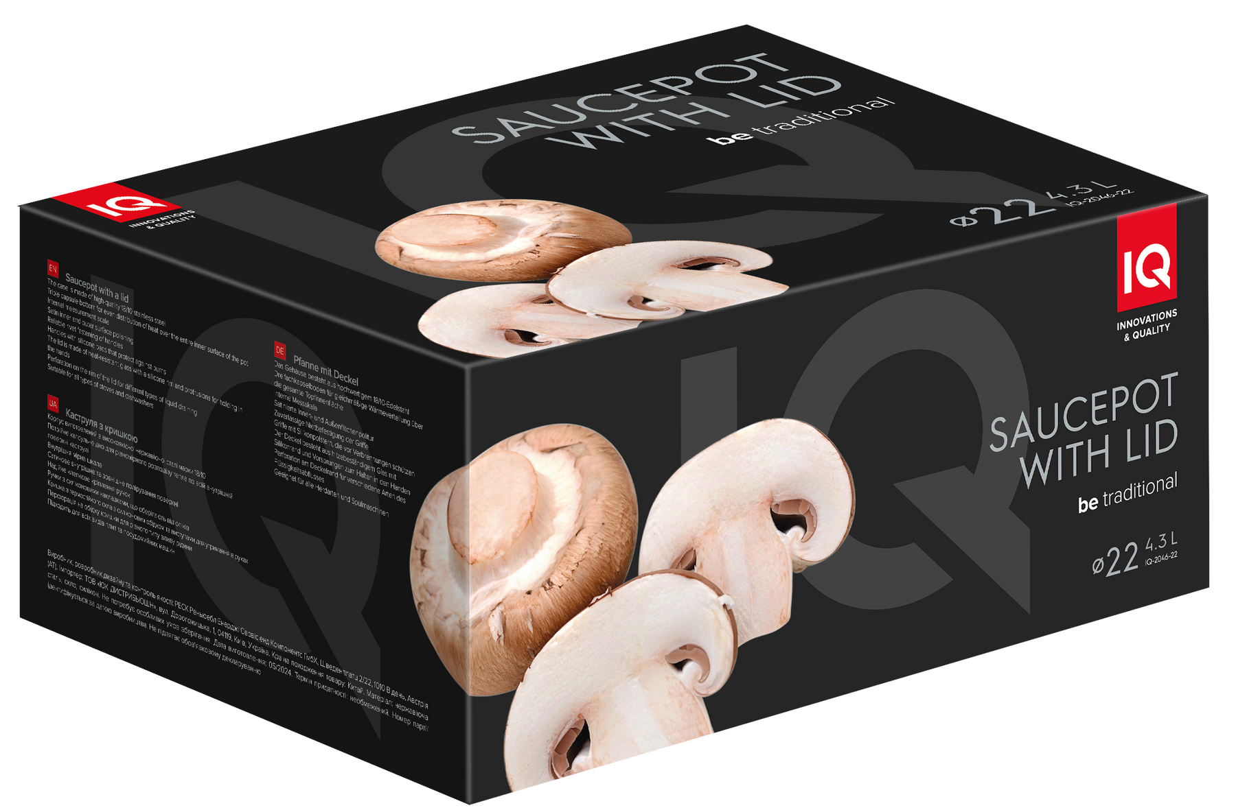 Каструля IQ Be Traditional (4.3 л) 22 см IQ-2046-22 6977604 фото