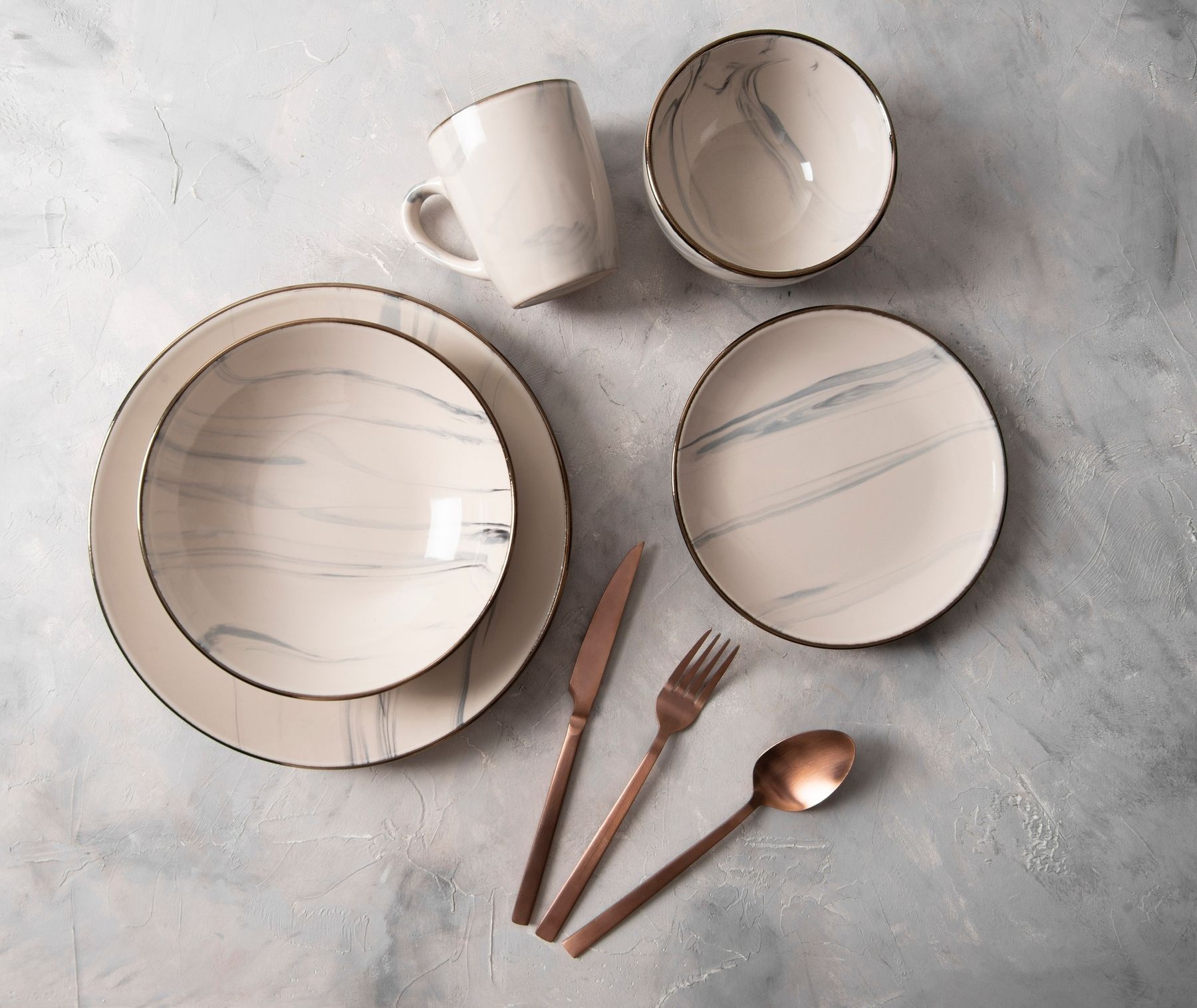 Тарілка обідня Limited Edition Marble CG-021-1 6937675 фото