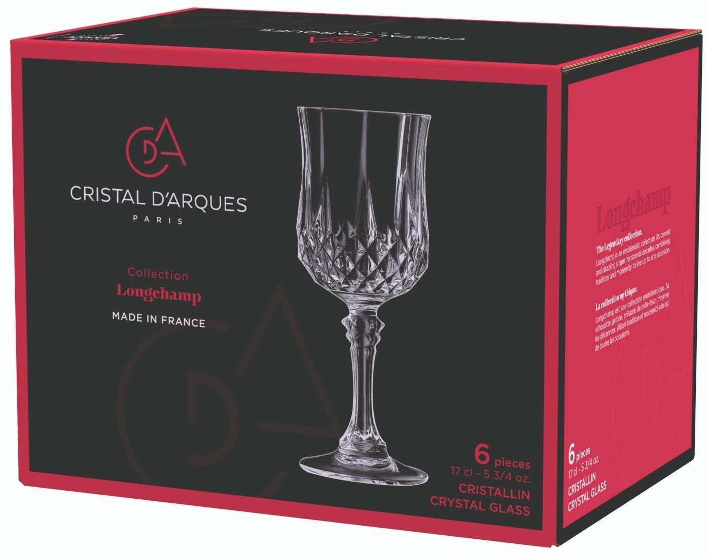 Набір келихів Cristal d`Arques Paris Longchamp, 6х170 мл L7552 6703334 фото