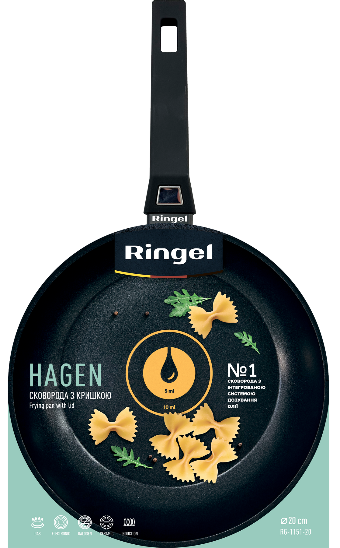 Сковорода Ringel Hagen 20 см RG-1151-20 7004747 фото