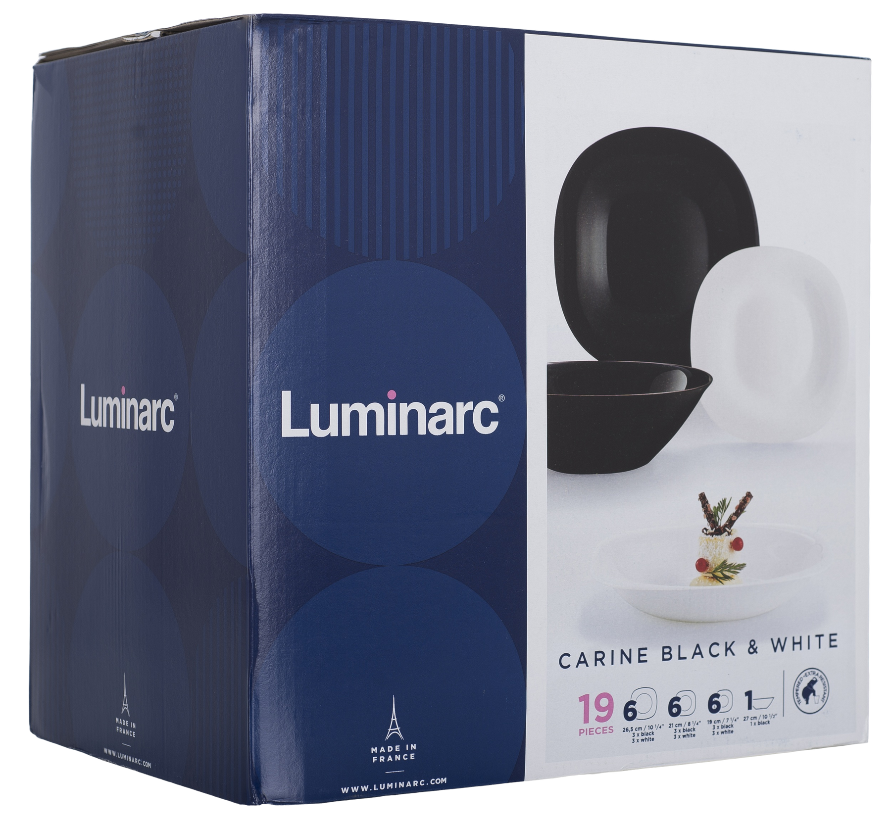 Сервіз столовий Luminarc Carine White&Black, 18 предметів V8305 6988982 фото