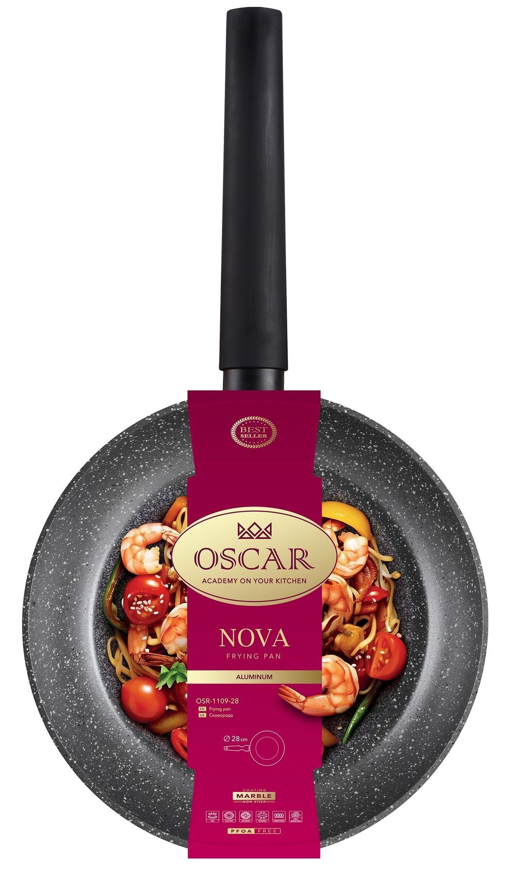 Сковорода глибока Oscar Nova, 28 см OSR-1109-28 6885886 фото
