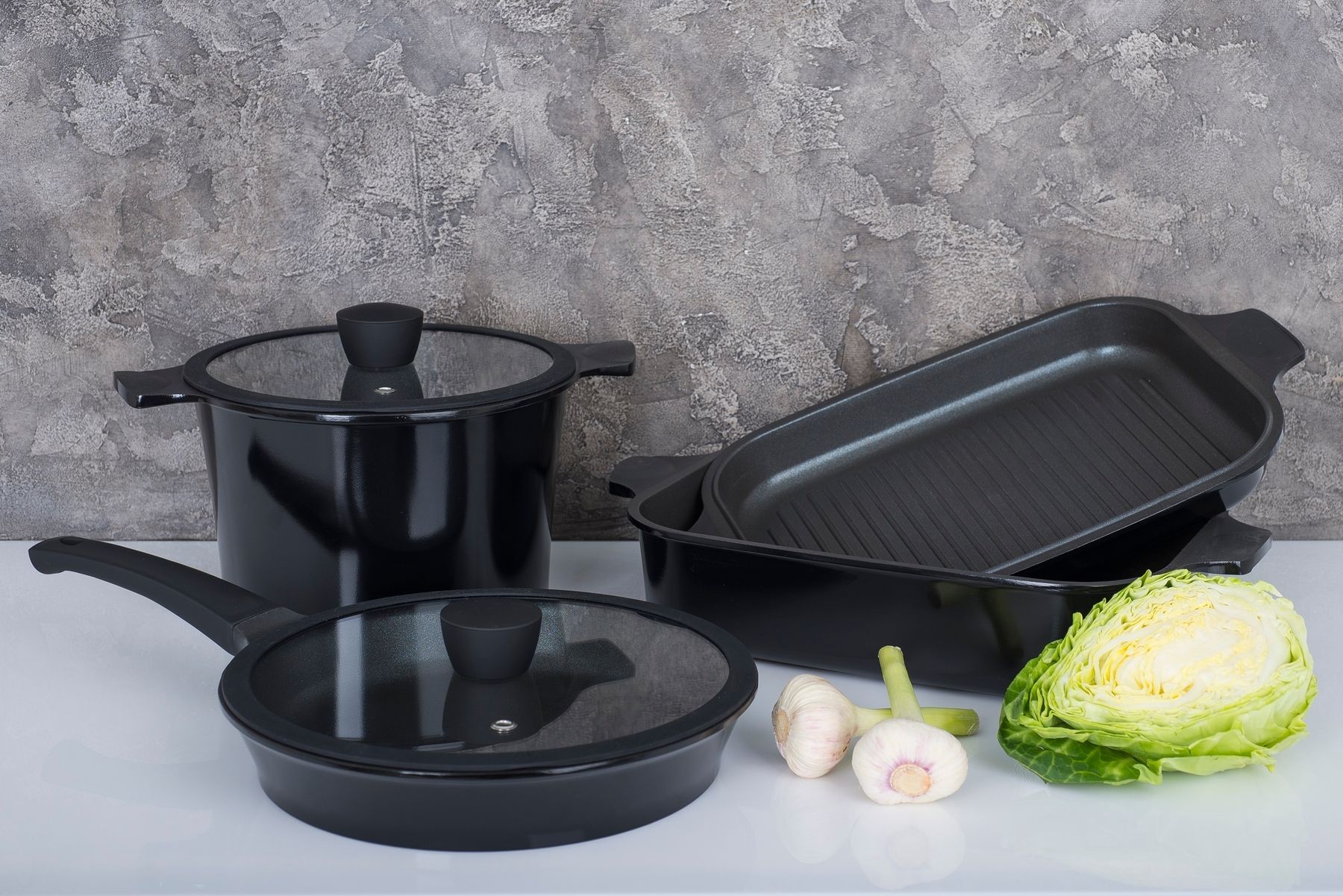 Каструля RINGEL Zitrone Black (5.8 л) 24 см RG-2108-24/2 BL 6471576 фото