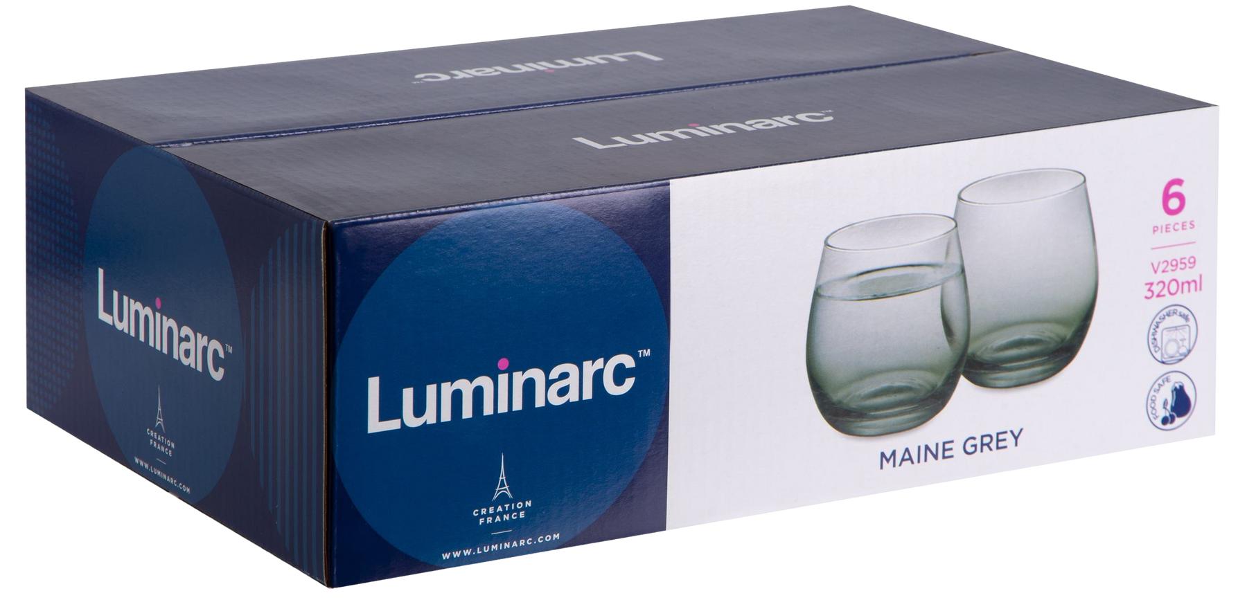 Набір склянок Luminarc Maine Grey, 6х320 мл низька (V2959) 6887051 фото