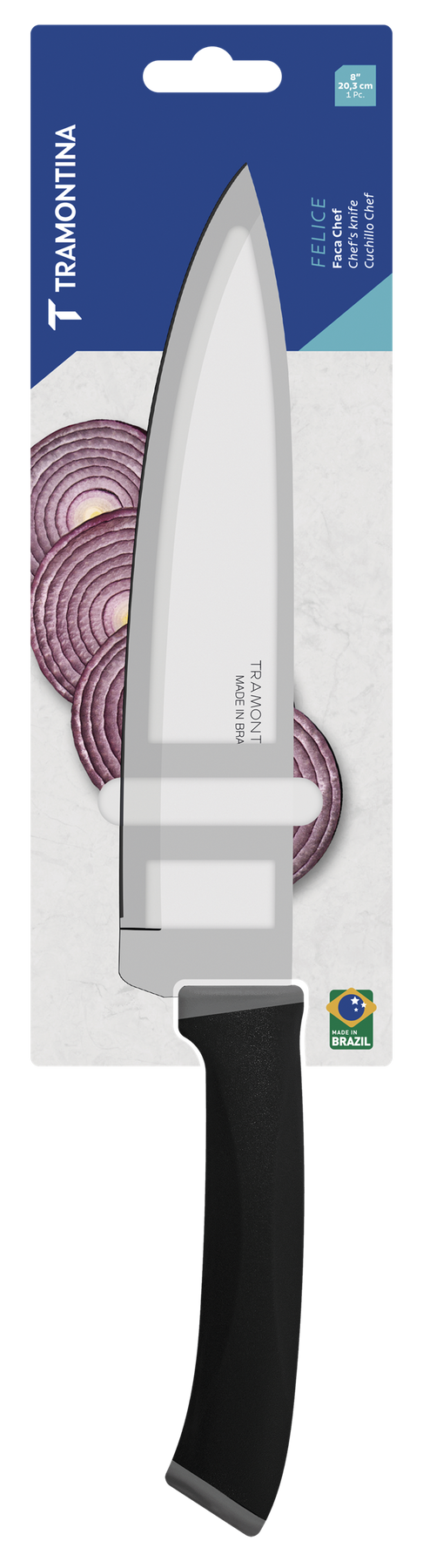 Ніж Chef Tramontina Felice black, 203 мм 23488/108 7258624 фото