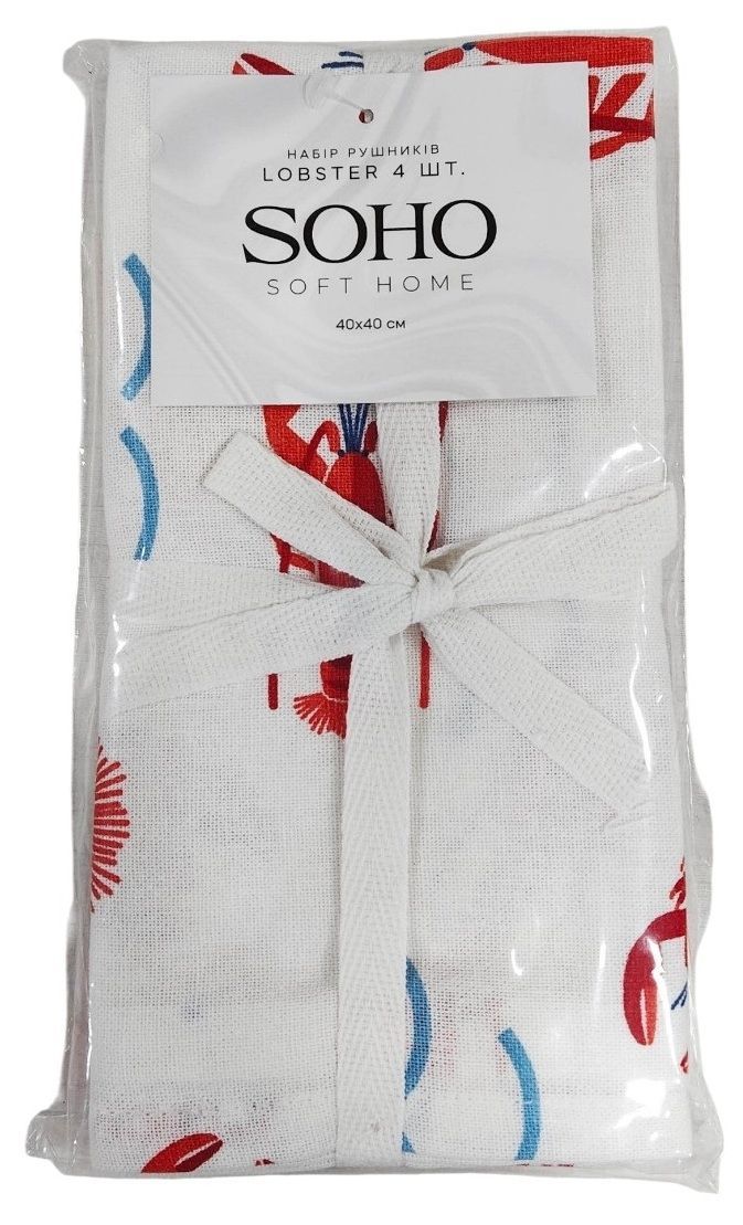 Набір рушників Soho 40x60см Lobster 4 шт BS 45564S 7053740 фото