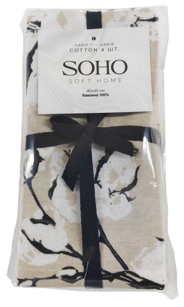 Набір рушників Soho 40x40см Cotton 4 шт BS 55601S/1 7111506 фото