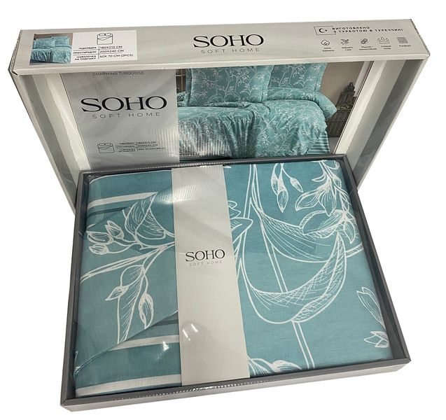 Комплект постільної білизни Soho Charming turquoise 150х200 см 1240К 1240К фото