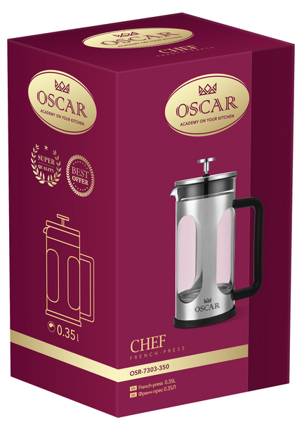 Френч-прес Oscar Chef, 0.35 л OSR-7303-350 OSR-7303-350 фото