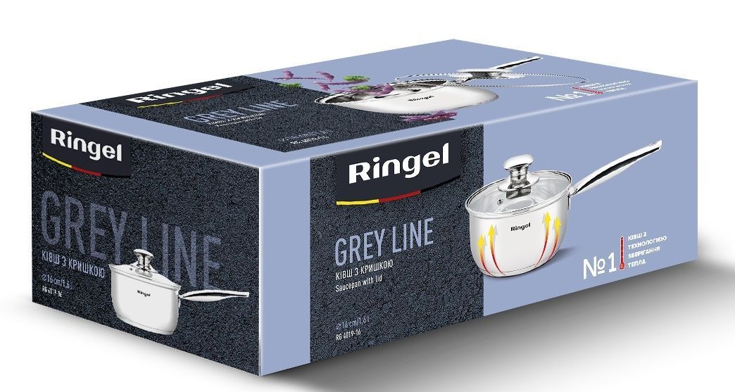Ківш Ringel Grey line (1.6л) 16 см RG-4019-16 6932745 фото