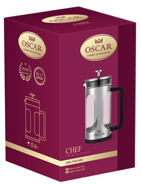 Френч-прес Oscar Chef, 0.6 л OSR-7303-600 OSR-7303-600 фото