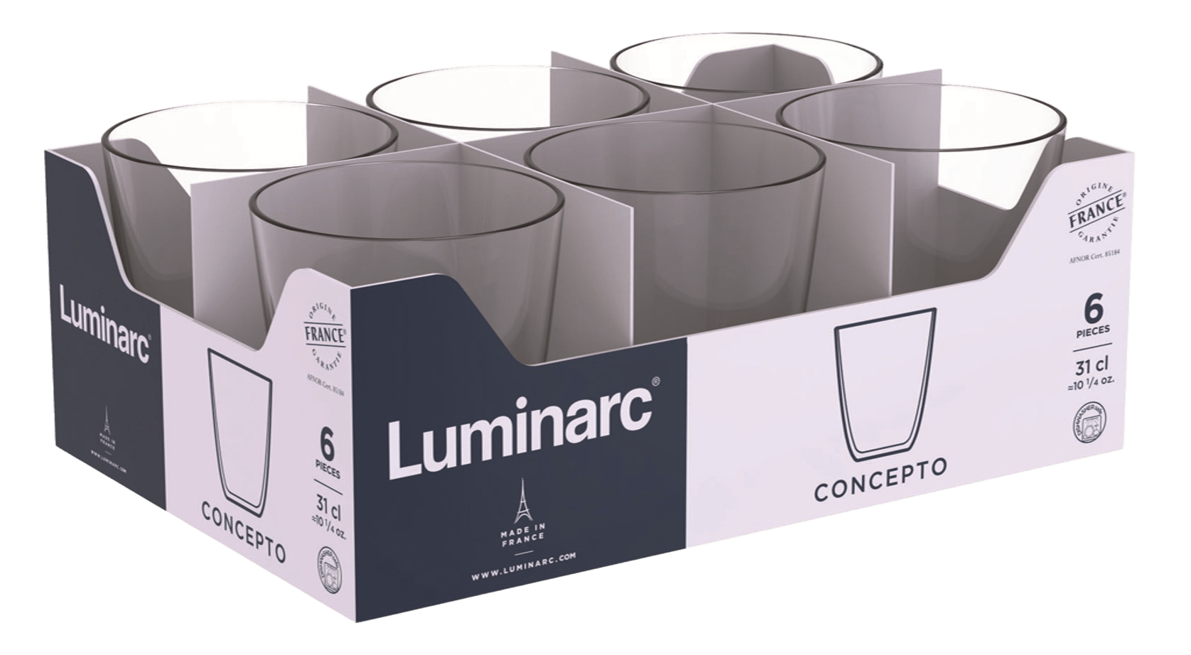 Набір склянок Luminarc Concepto, 6х310 мл V3203/1 7267146 фото