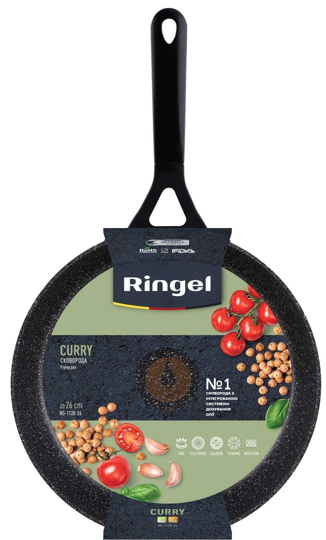 Сковорода RINGEL Curry 26 см RG-1120-26 6398399 фото