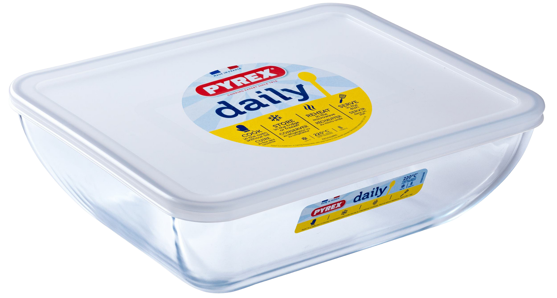Форма з кришкою Pyrex Daily, 25х20 см 343P000/3646 7092347 фото