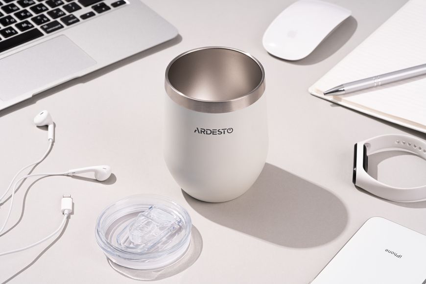 Термочашка Ardesto Compact Mug 350 мл, білий AR2635MMW фото