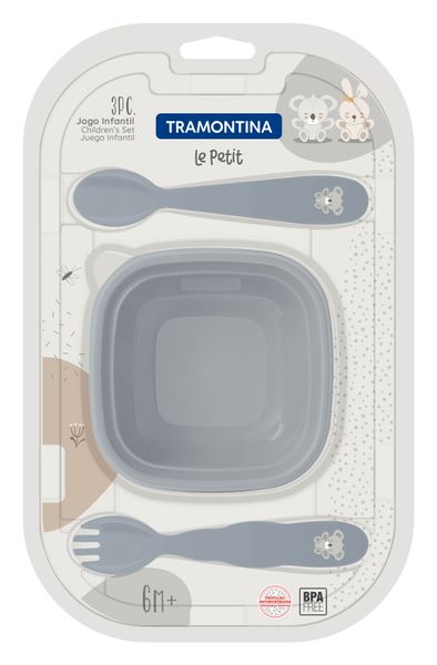 Дитячий набір Tramontina Baby Le Petit gray, 3 предмети 23797/603 23797/603 фото