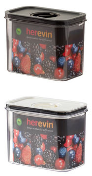 Контейнер HEREVIN Canister-Vacuum Lid-White-Black 1.2 л (161179-000) 7077942 фото