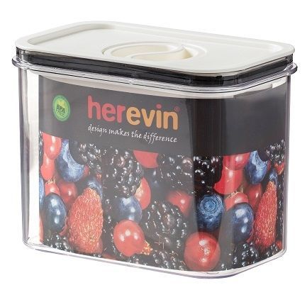 Контейнер HEREVIN Canister-Vacuum Lid-White-Black 1.2 л (161179-000) 7077942 фото