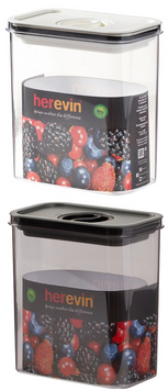 Контейнер HEREVIN Canister-Vacuum Lid-White-Black 1.8 л (161184-000) 7077944 фото