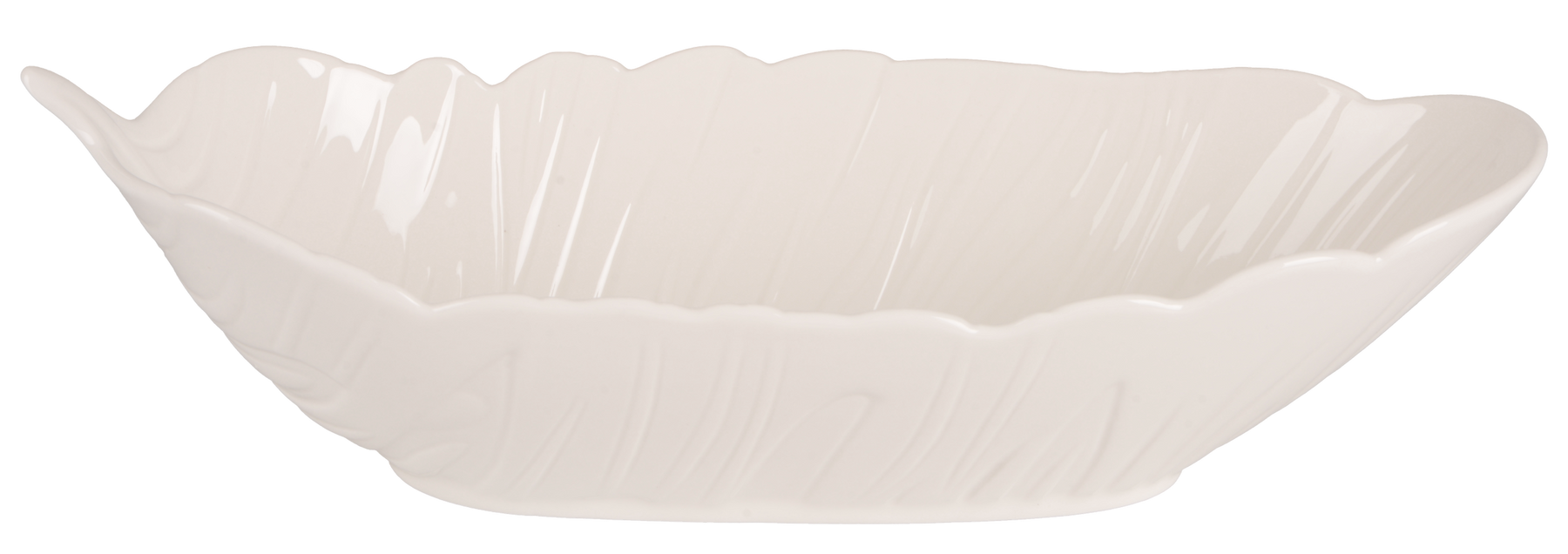 Блюдо LED Deep Leaf White, 35х14х8 см B010392 7133189 фото