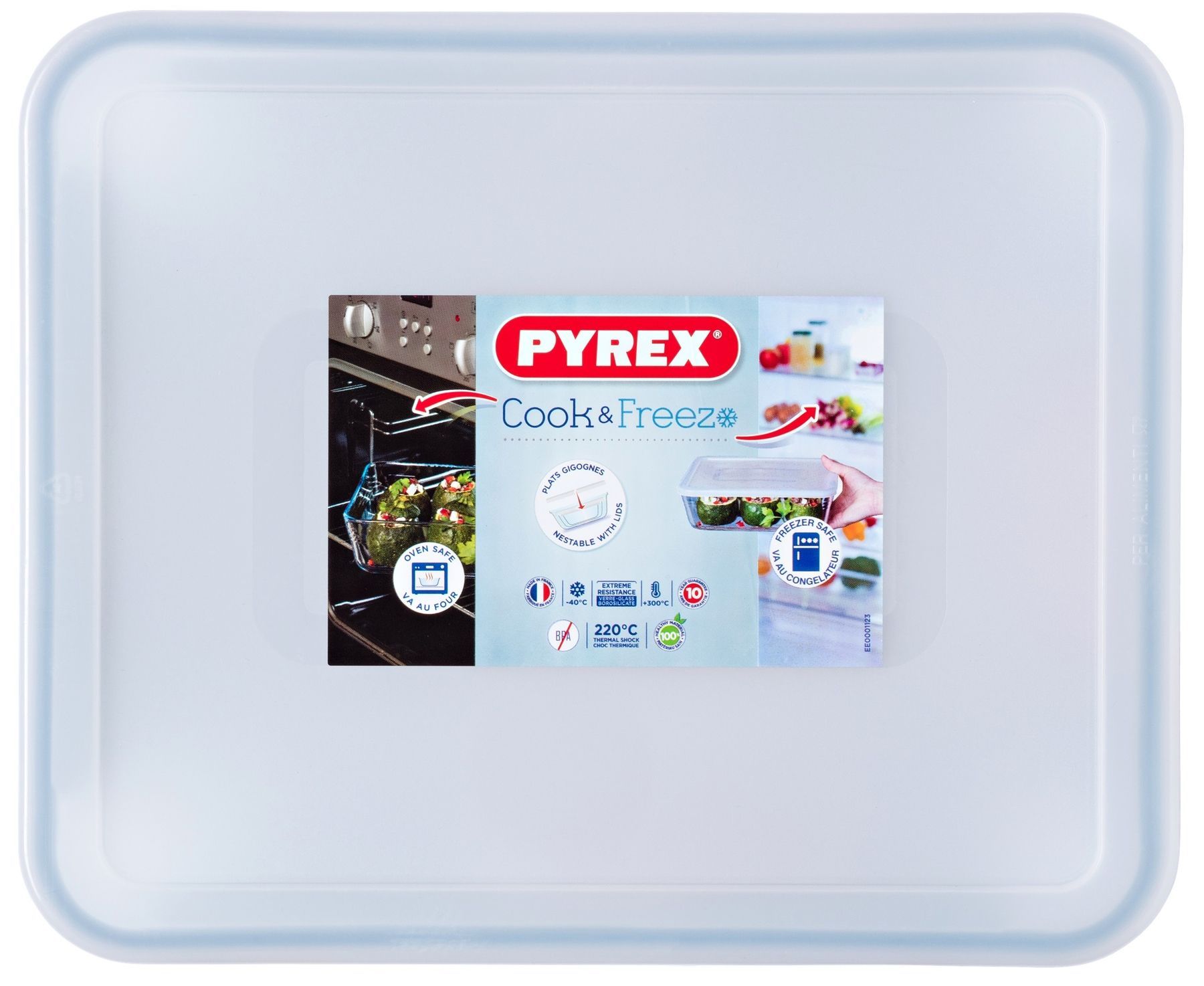 Форма з кришкою Pyrex Cook&Freez, 27х22х9 см 244P000/7943 6803793 фото