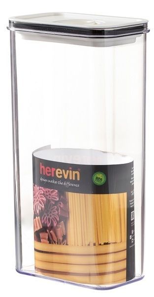 Контейнер HEREVIN Canister-Vacuum Lid-White-Black 3 л (161194-000) 7077946 фото
