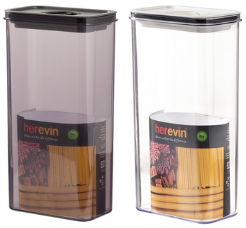 Контейнер HEREVIN Canister-Vacuum Lid-White-Black 3 л (161194-000) 7077946 фото