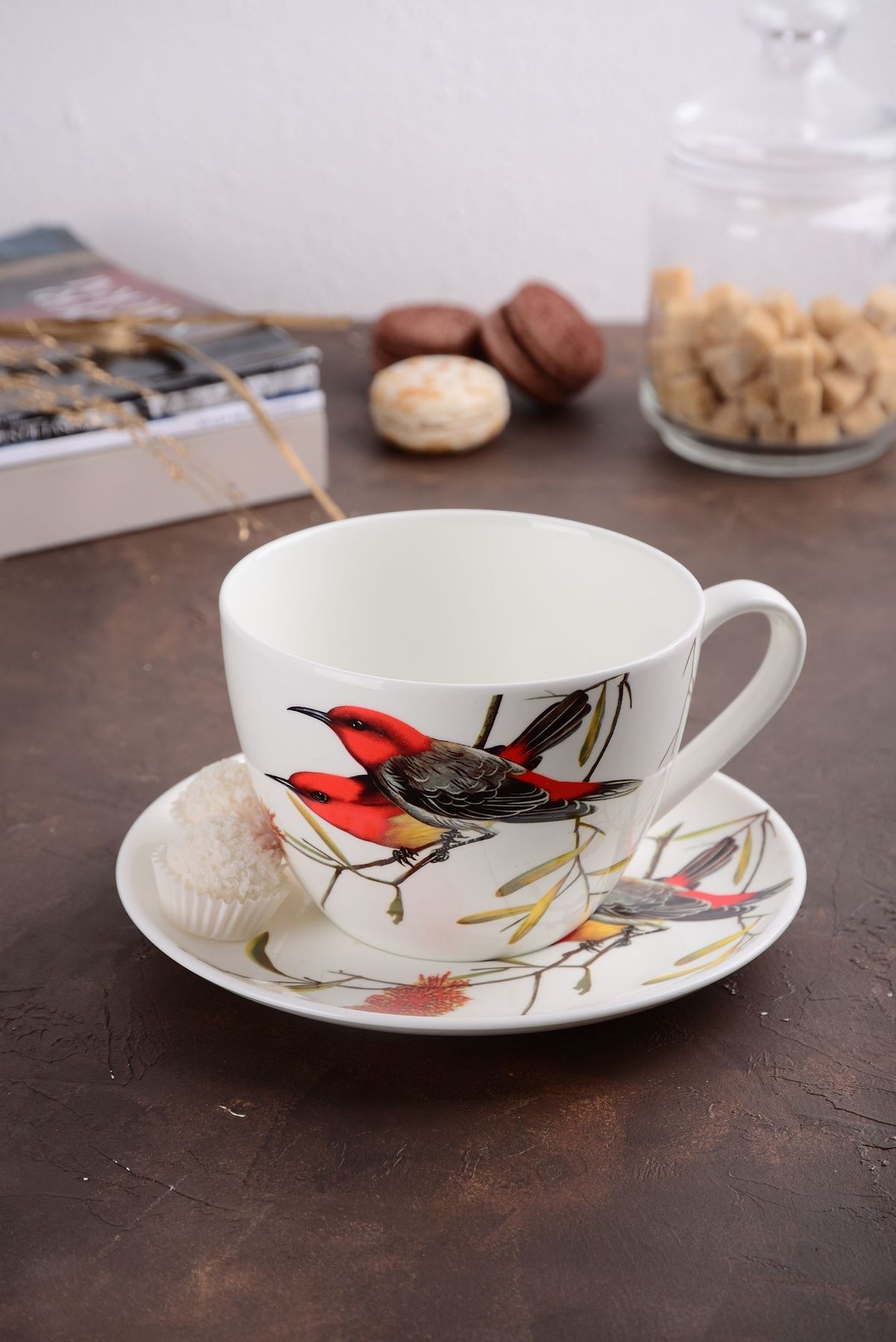 Чашка з блюдцем Limited Edition Bird, 2 предмети YF6009 6634556 фото