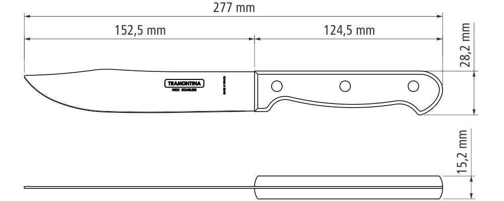 Ніж для м`яса Tramontina Polywood, 152 мм 21126/176 6710929 фото