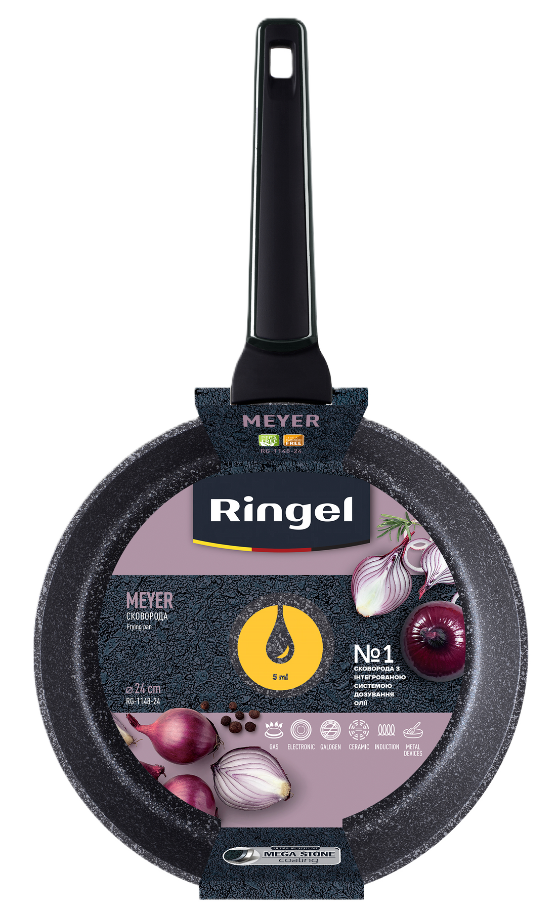 Сковорода Ringel Meyer 24 см RG-1148-24 6929796 фото