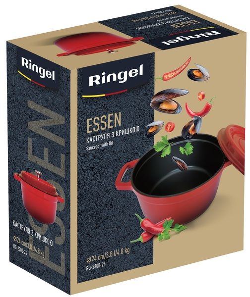 Каструля RINGEL Essen (3.8 л) 24 см RG-2300-24 RG-2300-24 фото