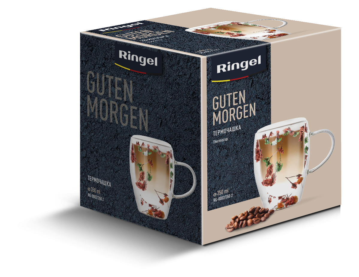 Чашка з подвійною стінкою Ringel Guten Morgen Blume, 350 мл RG-0002/350 2 7067149 фото