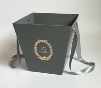 Подарункова коробка UFO W9221 GREY BOX Flowers 6885159 фото