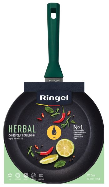 Сковорода RINGEL Herbal сковорода глибока 24 см RG-1101-24/h/L RG-1101-24/h/L фото